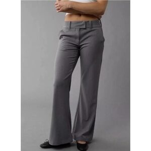 American Eagle Outfitters Women's Gray Flared Dress Trousers